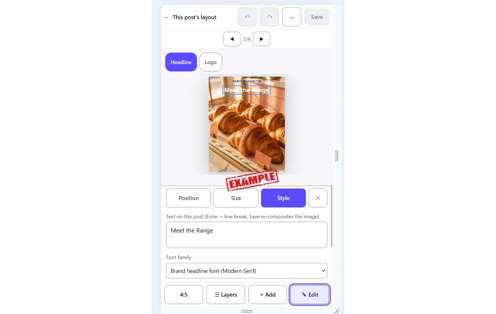 Editor screenshot