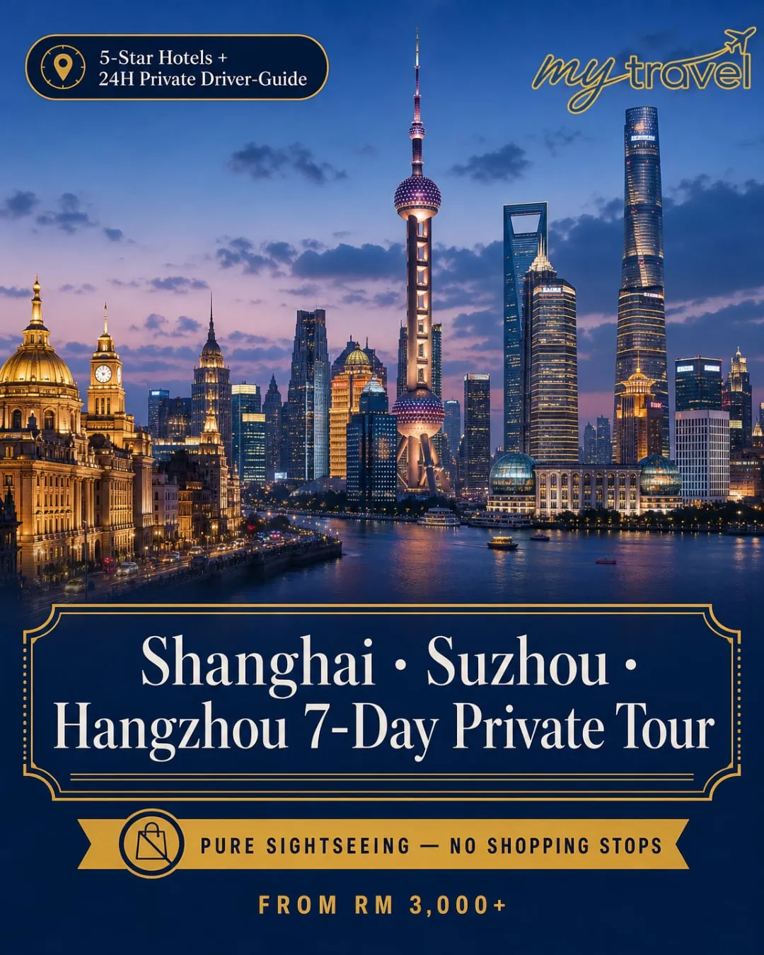 Shanghai, Suzhou and Hangzhou in one 7-day private tour, Instagram post