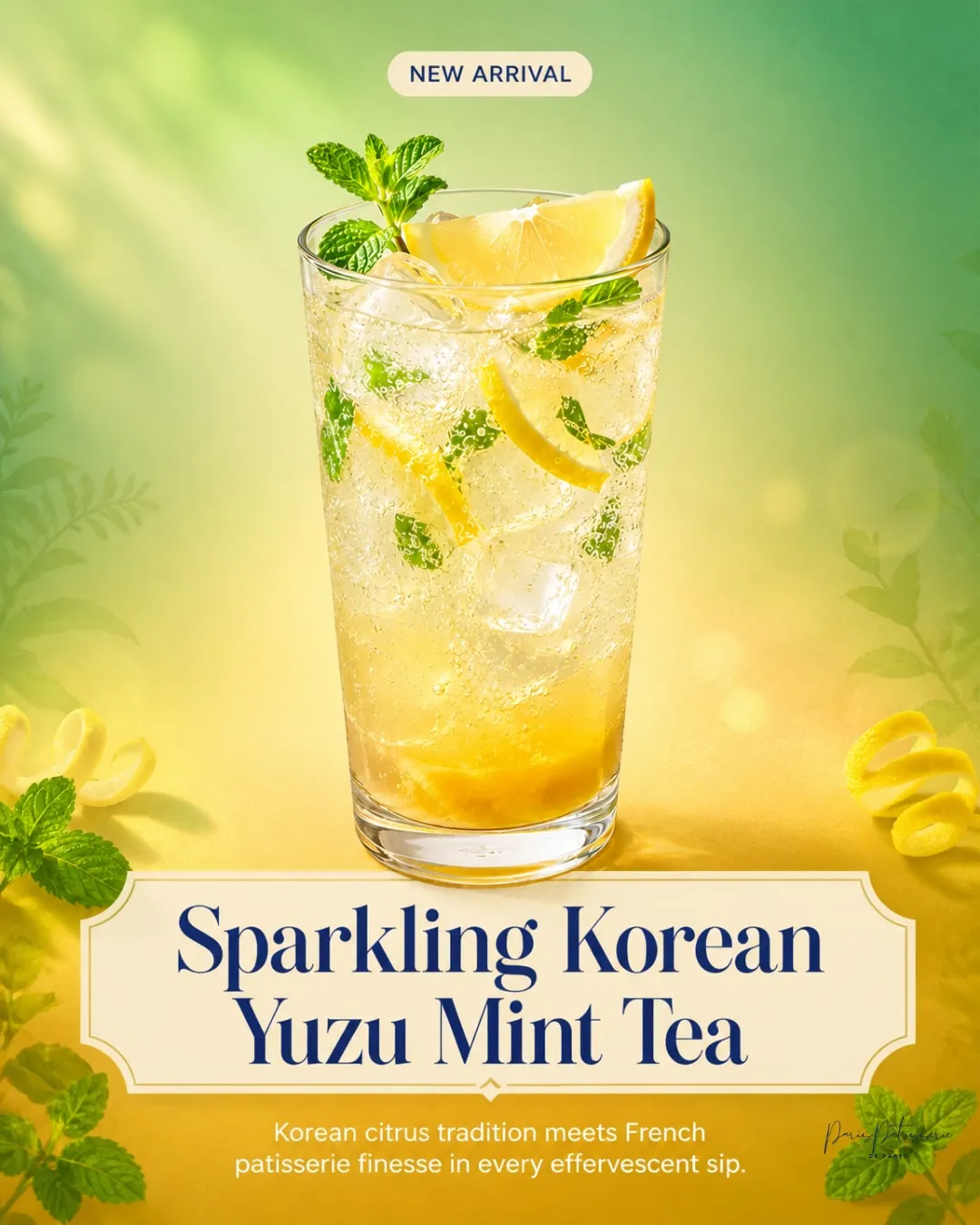 Bubbles, zest and a whisper of Seoul: Sparkling Yuzu Mint Tea, Instagram post