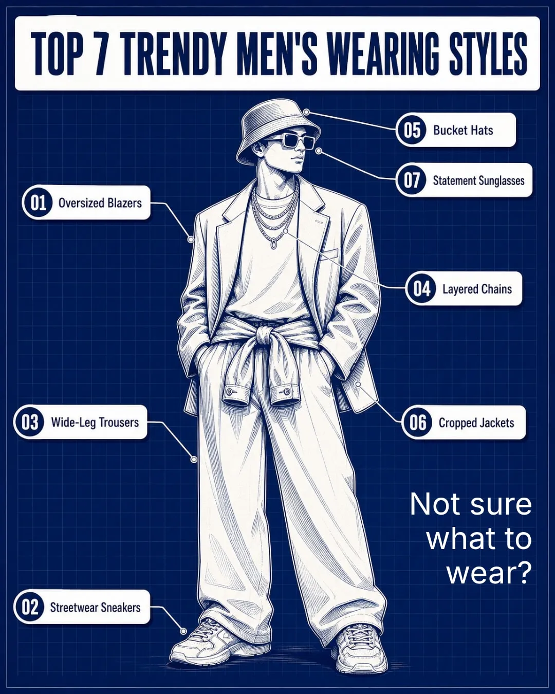 Not sure what to wear? 7 trending men's styles, Instagram post